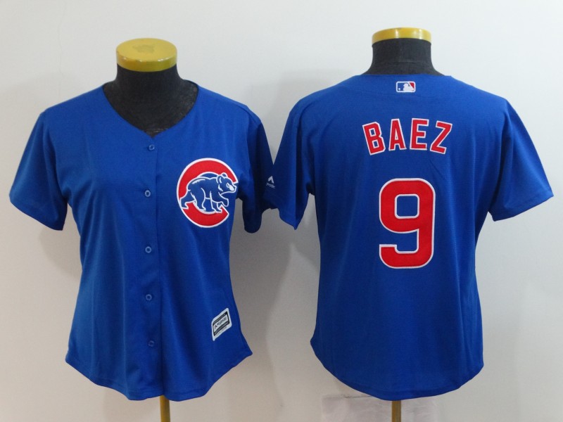 2018 Women Chicago Cubs #9 Baez blue new Rush limited MLB Jerseys->new york yankees->MLB Jersey